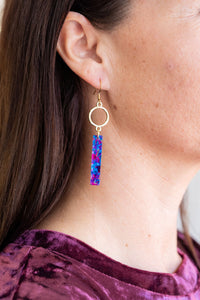 Isabella Earrings | Purple Sparkle