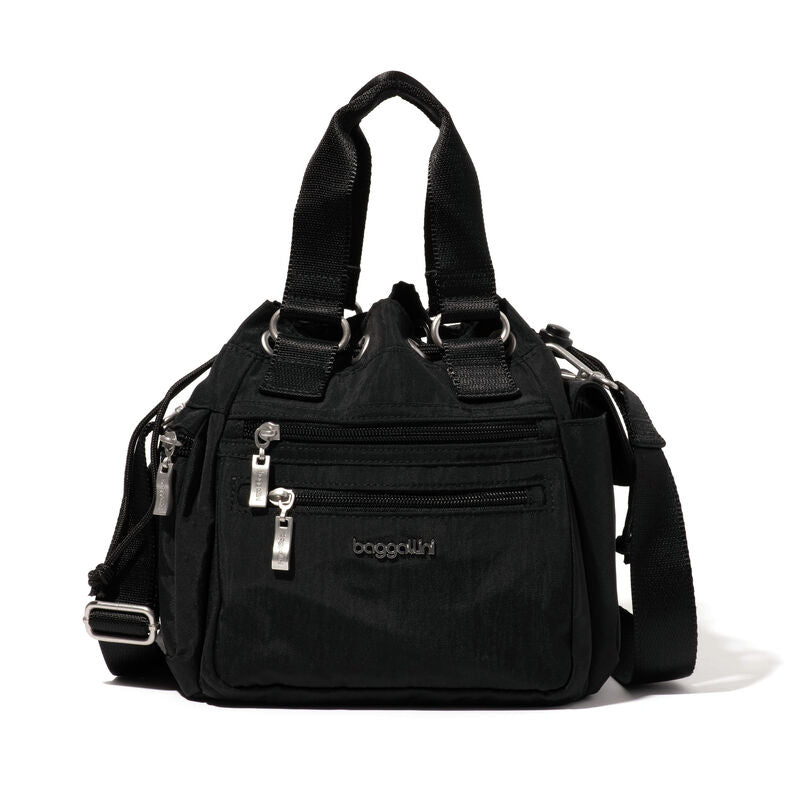 Modern Everywhere Drawstring Mini Bag in Black