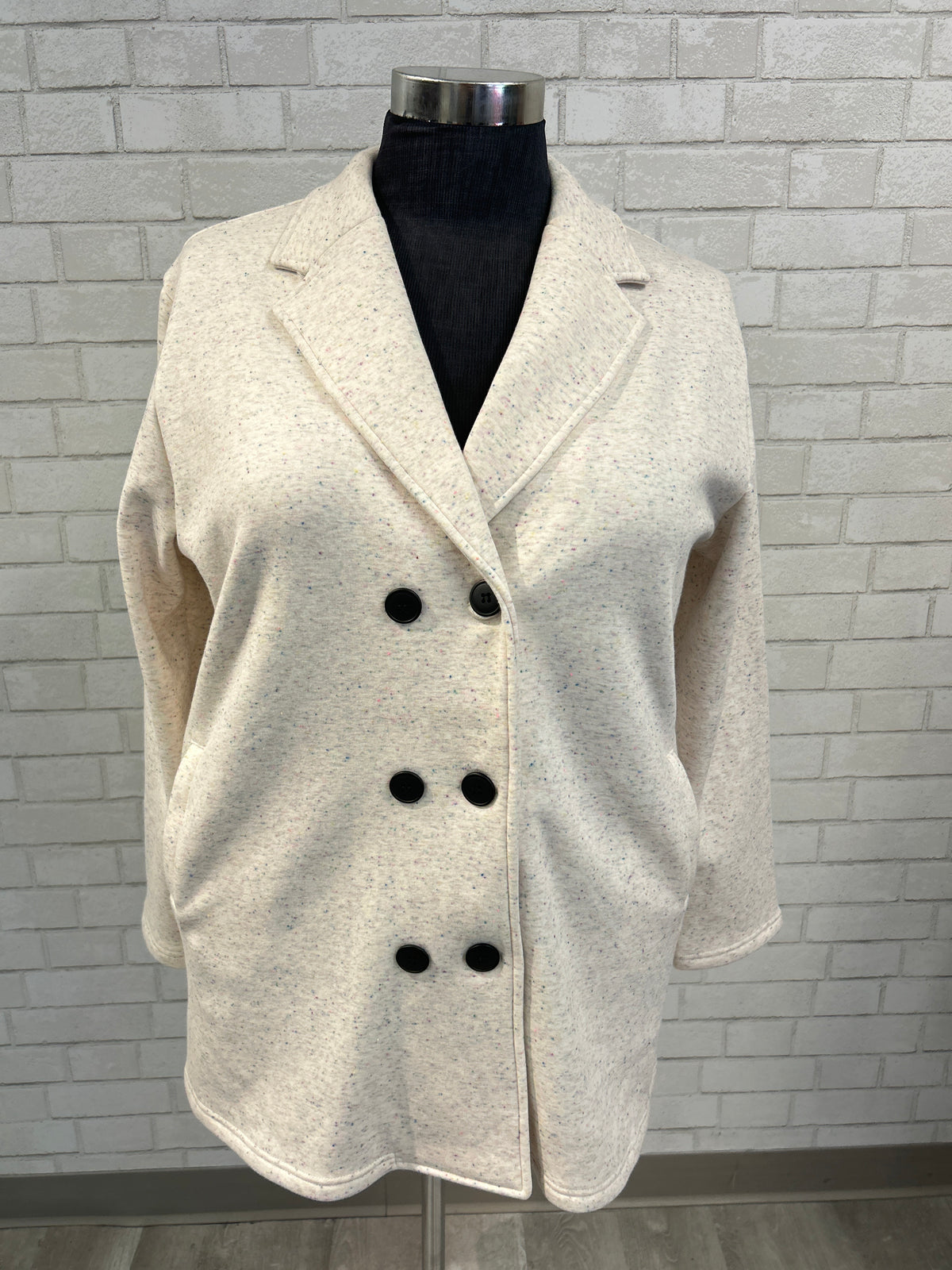 Speckled Sweatshirt Jacket - Michelle Mae