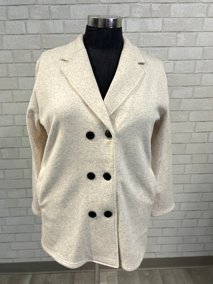 Speckled Sweatshirt Jacket - Michelle Mae