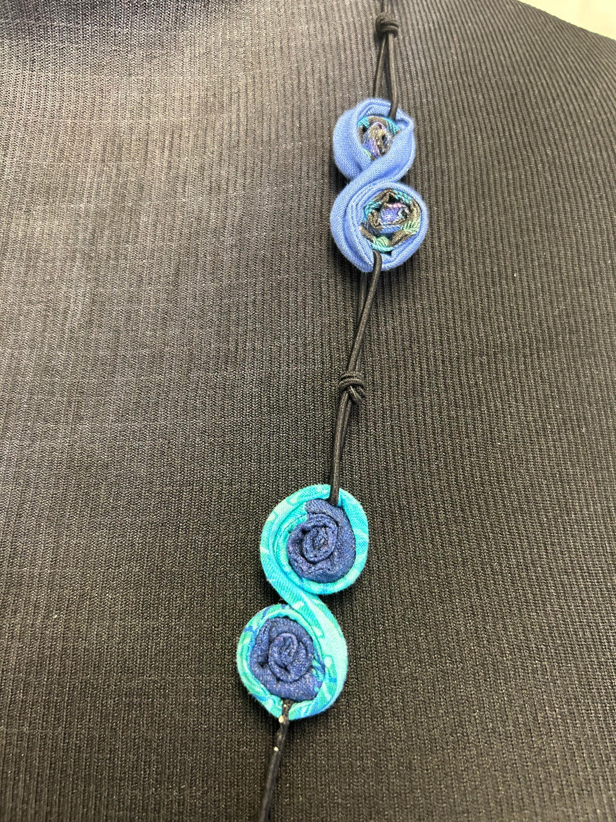Blue Fabric Necklace