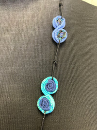 Blue Fabric Necklace
