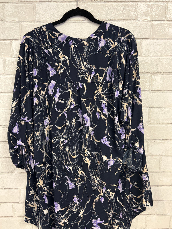 Navy Print Lizzy Top (NWT) - Dear Scarlett
