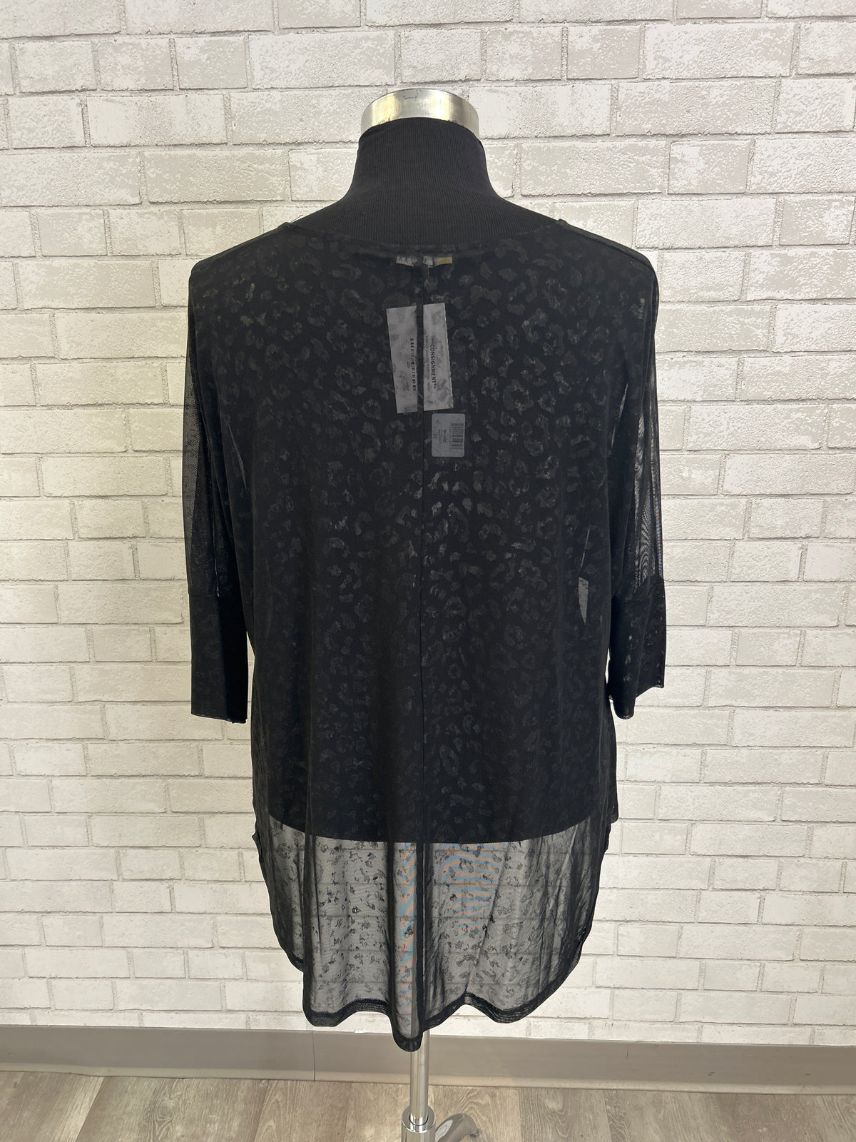 Washed Leopard Mesh Top - Kozan