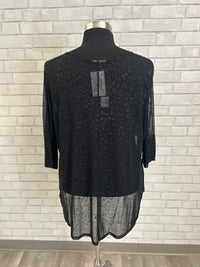Washed Leopard Mesh Top - Kozan