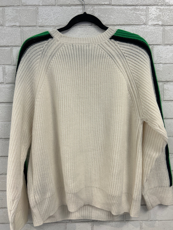 White w/ Green Stripe Sweater - Sanctuary