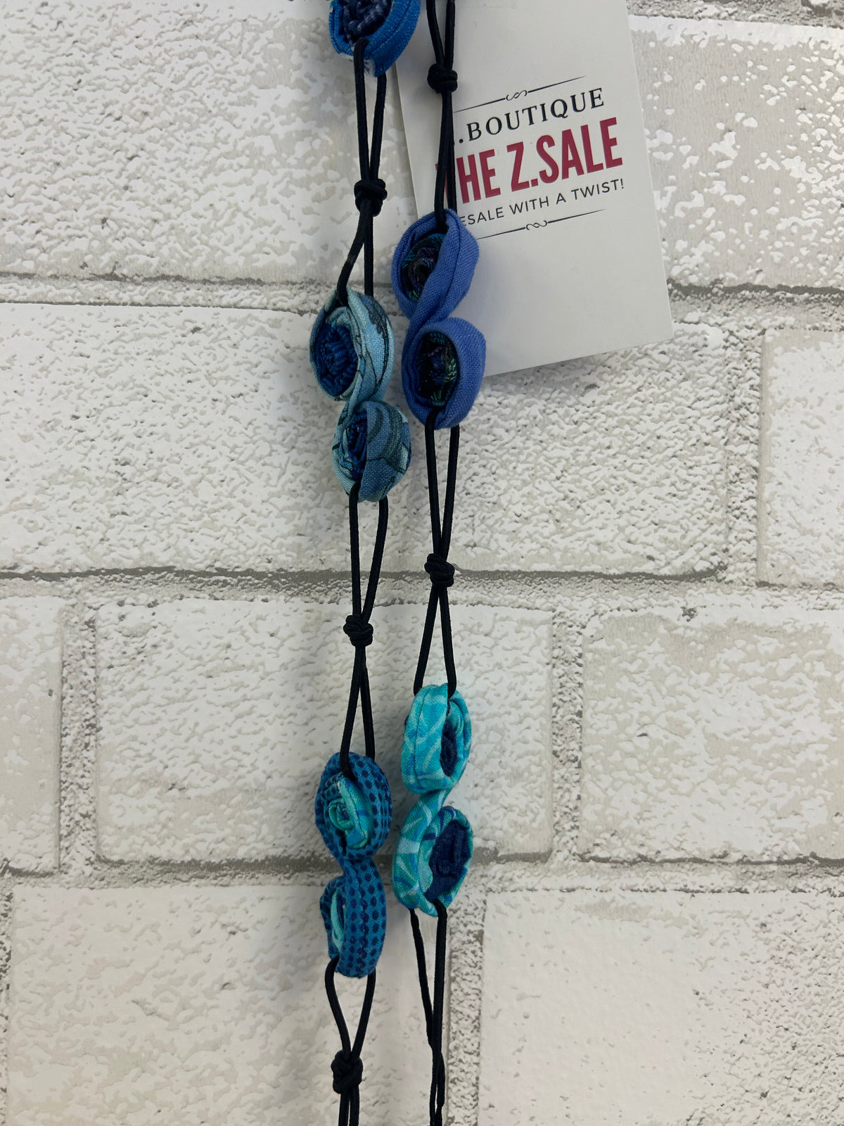 Blue Fabric Necklace