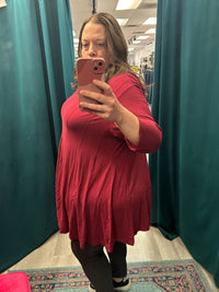 Cranberry V-Neck Tunic - Diane Kennedy