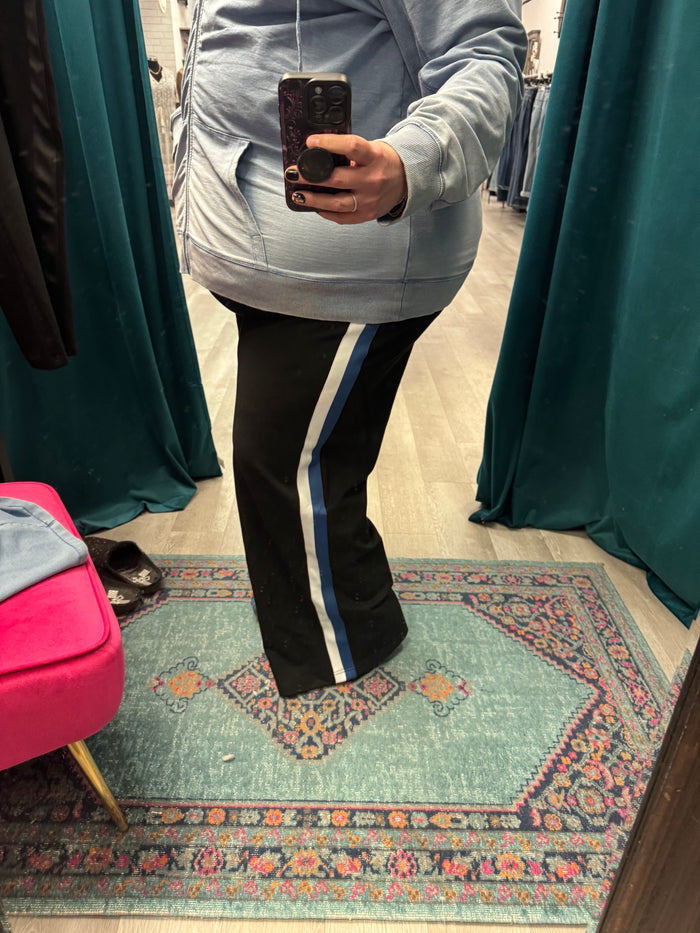 Black Pant w/ Blue/White Stripe - Universal Standard
