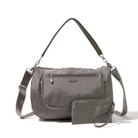 Modern Everywhere Half Moon Messenger in Sterling Shimmer