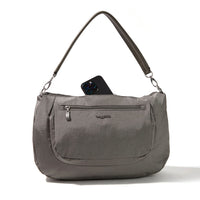 Modern Everywhere Half Moon Messenger in Sterling Shimmer