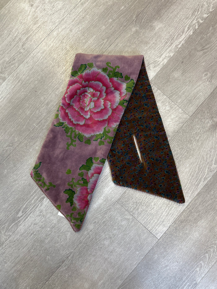 Floral Velvet Scarf