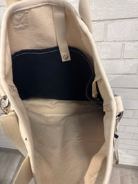 Navy/Oat Beach Bag - Lands End