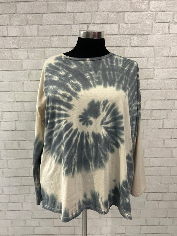Tie Dye Swirl Long Sleeve Top - Easel
