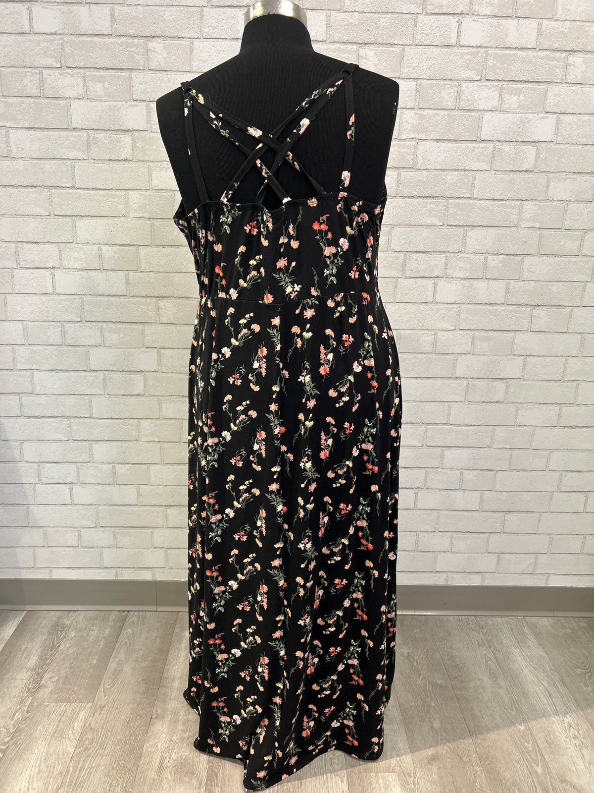 Black Maxi Floral Dress - Nine Britton