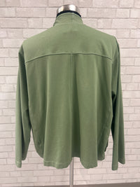 Green Drape Front Jacket - Mododoc