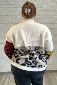 Colorblock Animal Print Sweater - Coco & Carmen