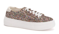 Glaring Platform Sneaker | Confetti Chunky Glitter