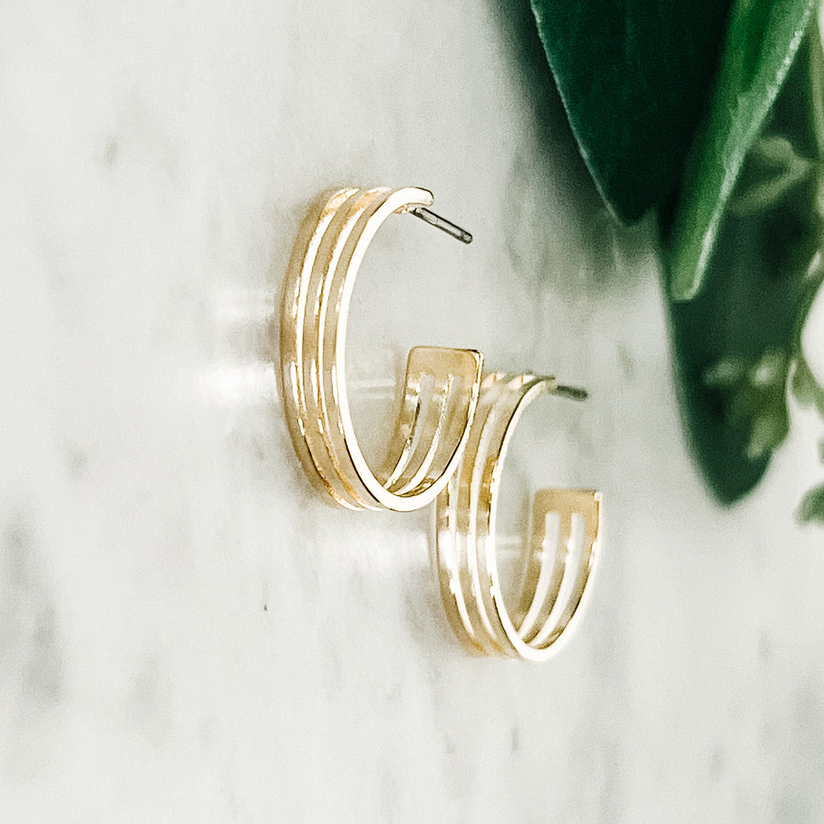 Gold-Dipped Mini Hoop Earrings | Gold