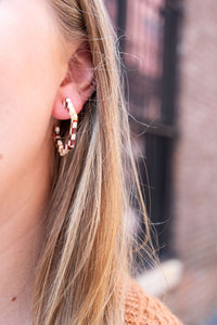 Hexi Hoops | Brown Checker