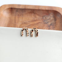 Archie Mini Studs | Brown Dot