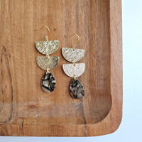 Aria Earrings | Brown Shimmer