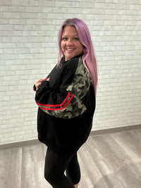 Camo Accent Sweatshirt | Black