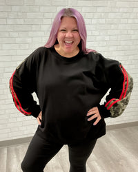 Camo Accent Sweatshirt | Black