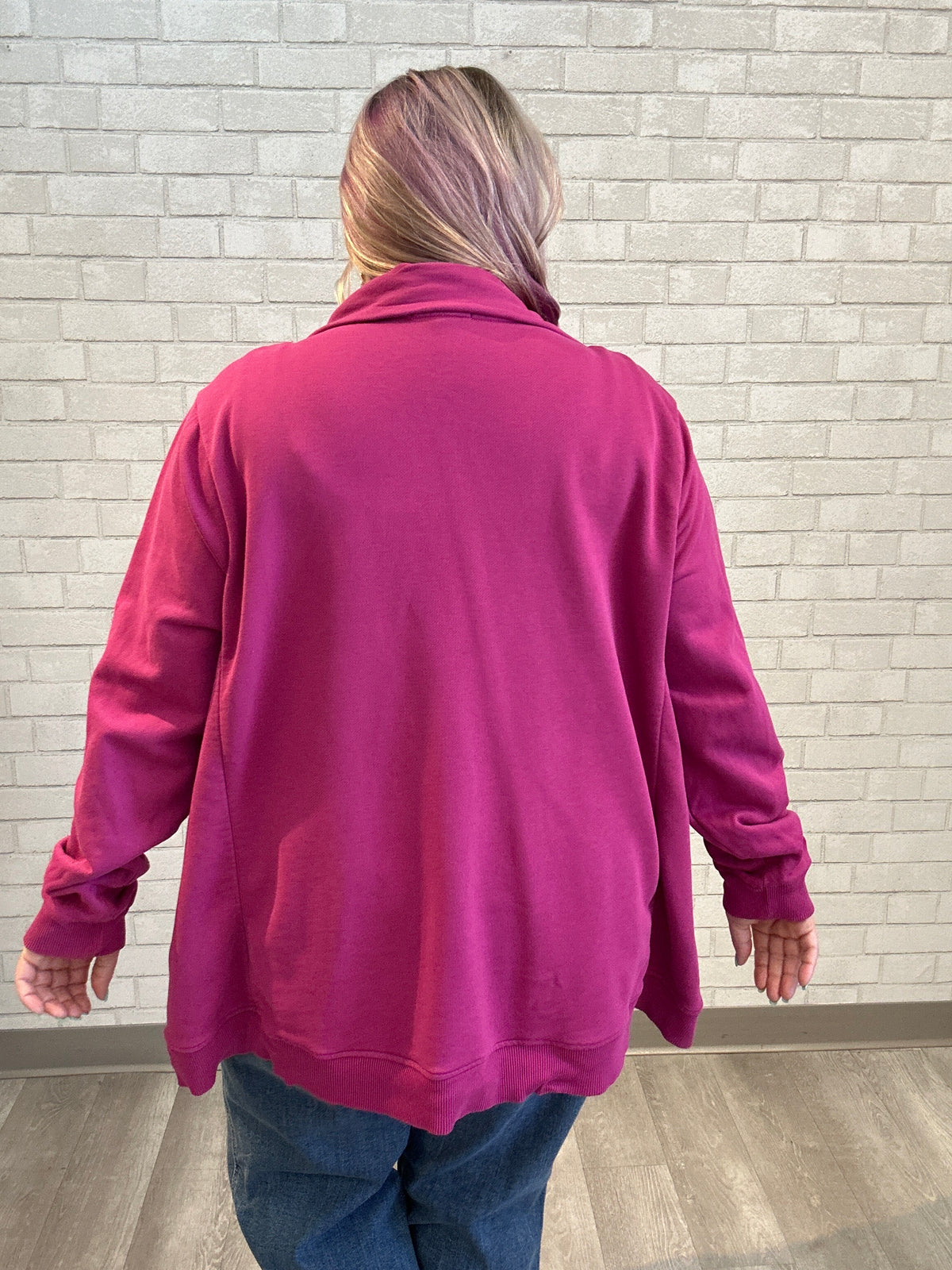 Pink Sweatshirt Blazer - Mododoc