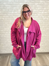 Pink Sweatshirt Blazer - Mododoc