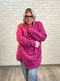 Pink Sweatshirt Blazer - Mododoc