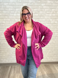 Pink Sweatshirt Blazer - Mododoc