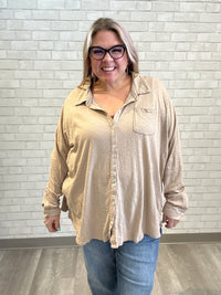 Oatmeal Button Down - Mododoc