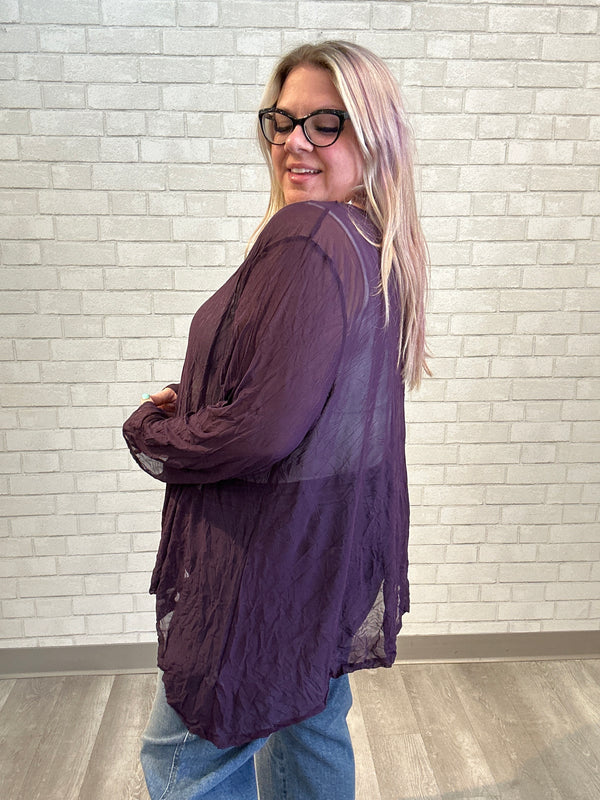 Purple Mesh Top - Kozan (As Is)