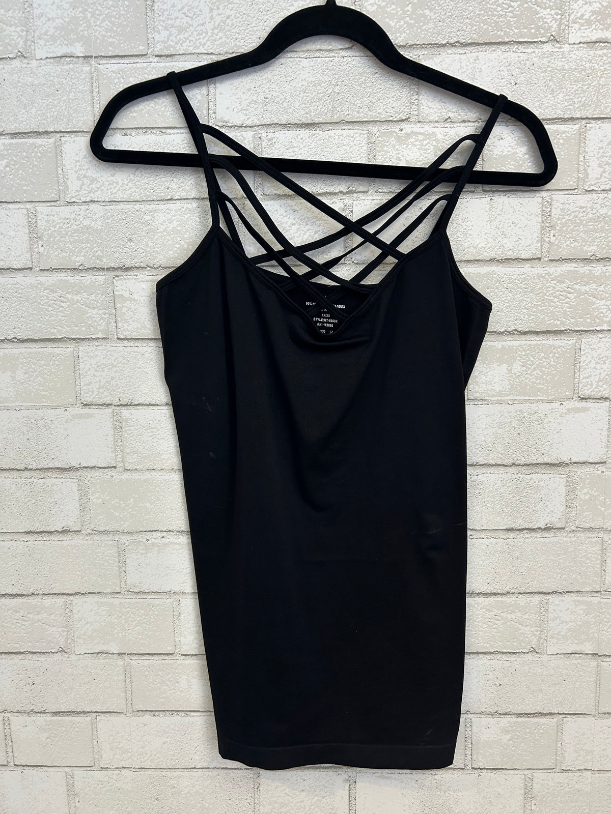 Black Criss Cross Tank Top
