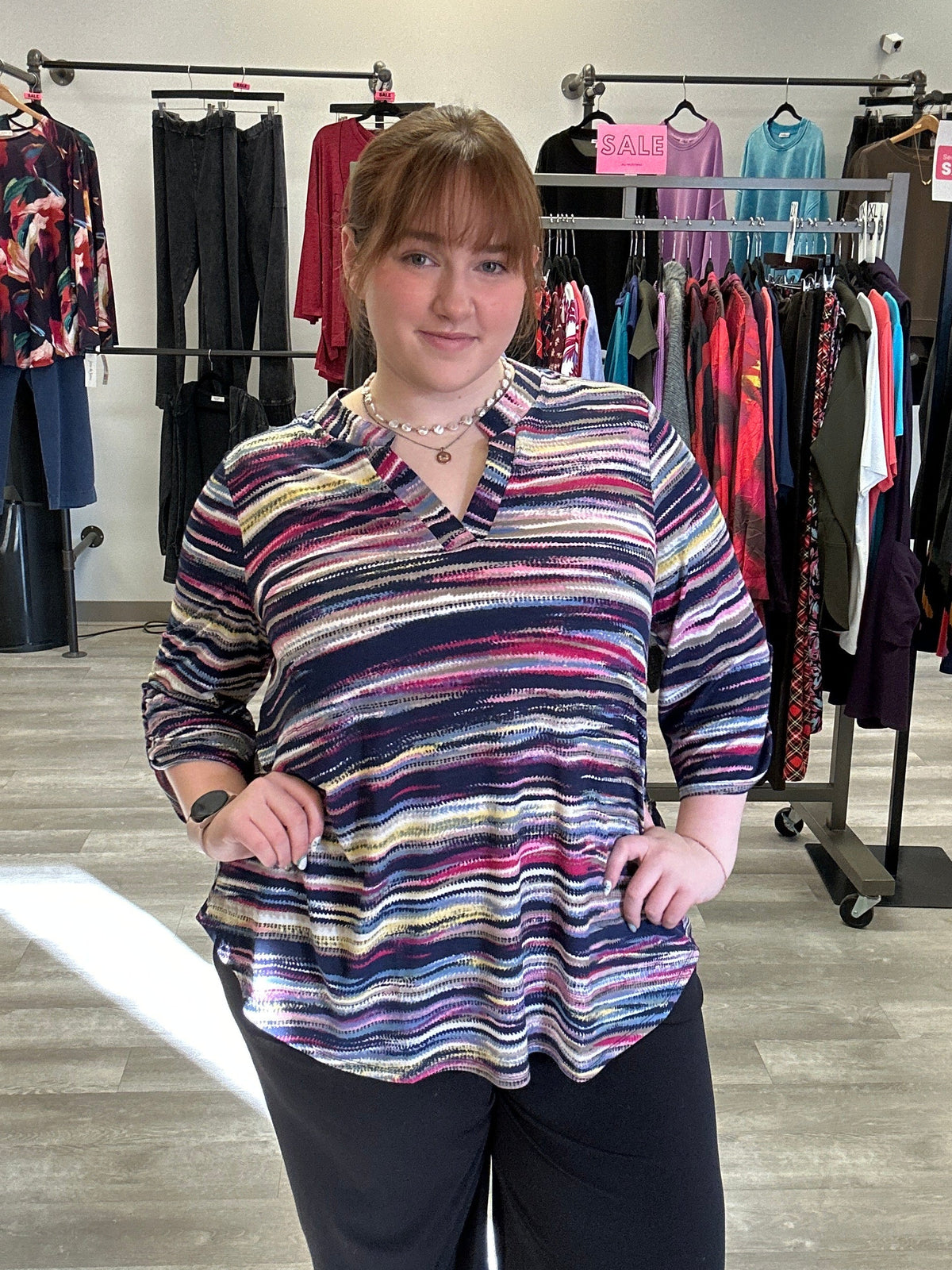 Multi Stripe Lizzie Top - Dear Scarlett