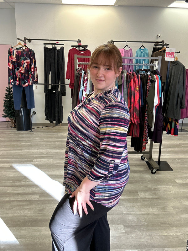 Multi Stripe Lizzie Top - Dear Scarlett