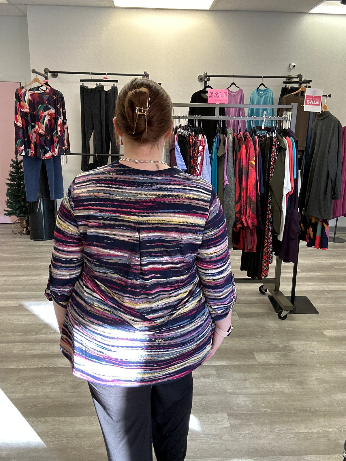 Multi Stripe Lizzie Top - Dear Scarlett