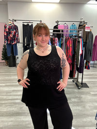 Black Knit Tunic Tank - Chalet