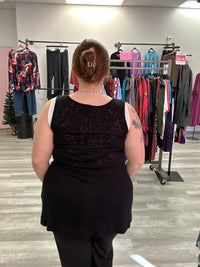 Black Knit Tunic Tank - Chalet