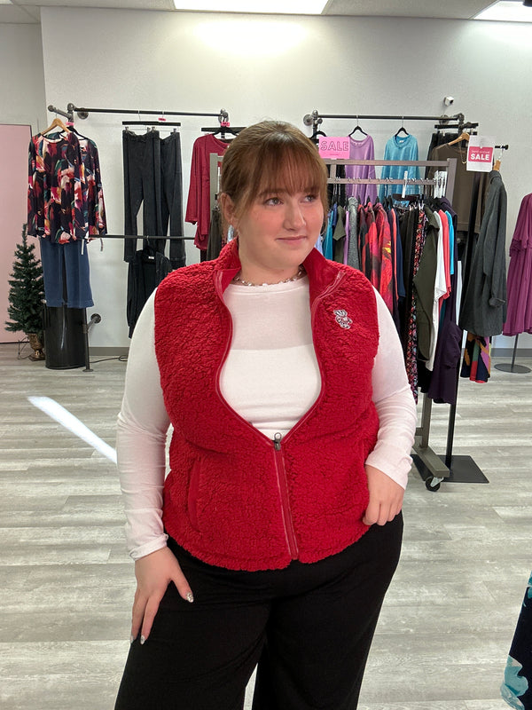Red Wisconsin Badger Vest - Antigua (NWT)