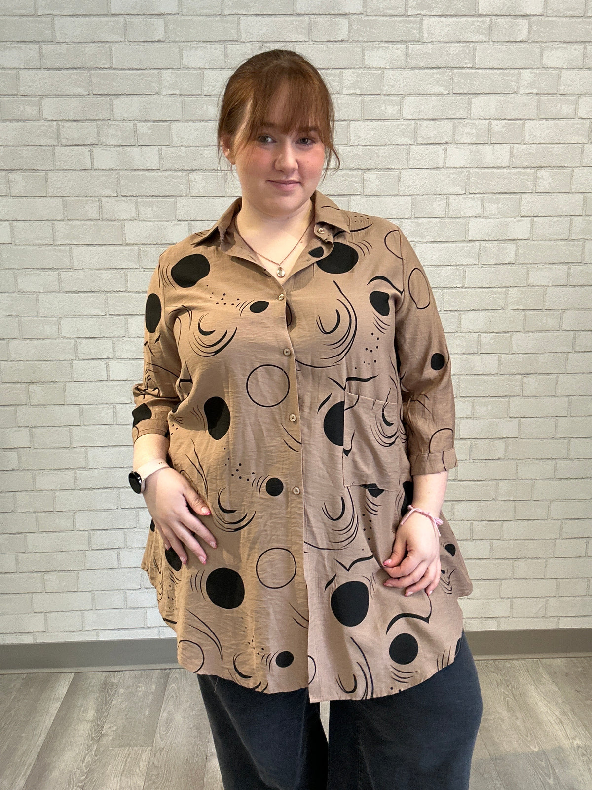 Khaki + Black Circle Top - Evidence