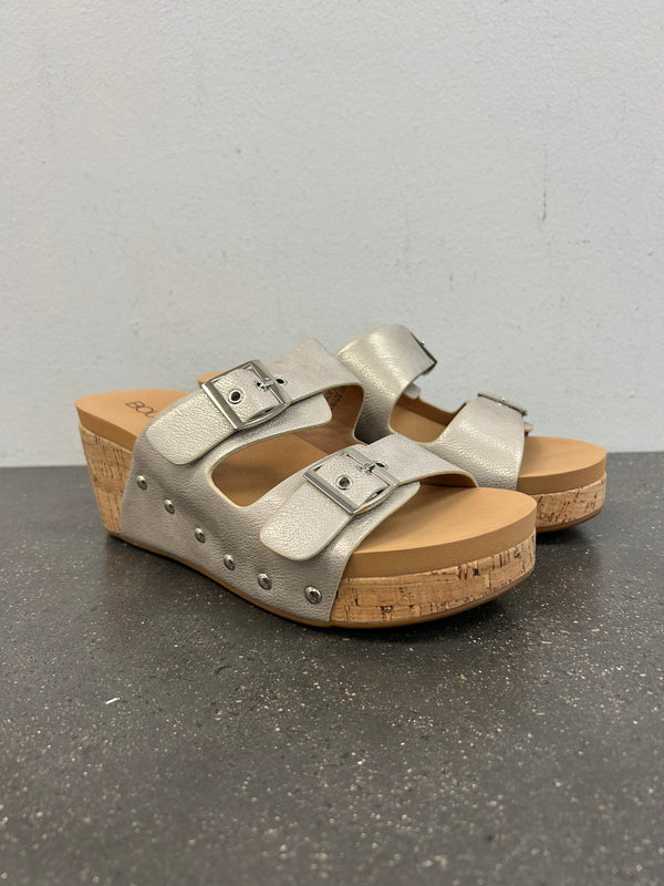 Platinum 2 Strap Wedges - Corkys