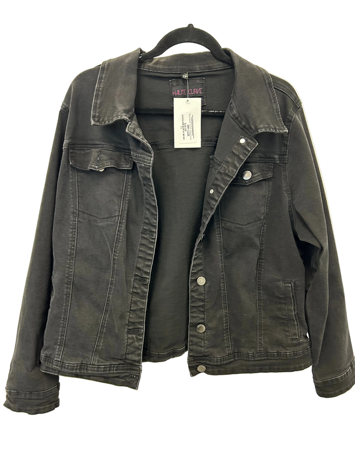Black Denim Jacket - Haute Curve