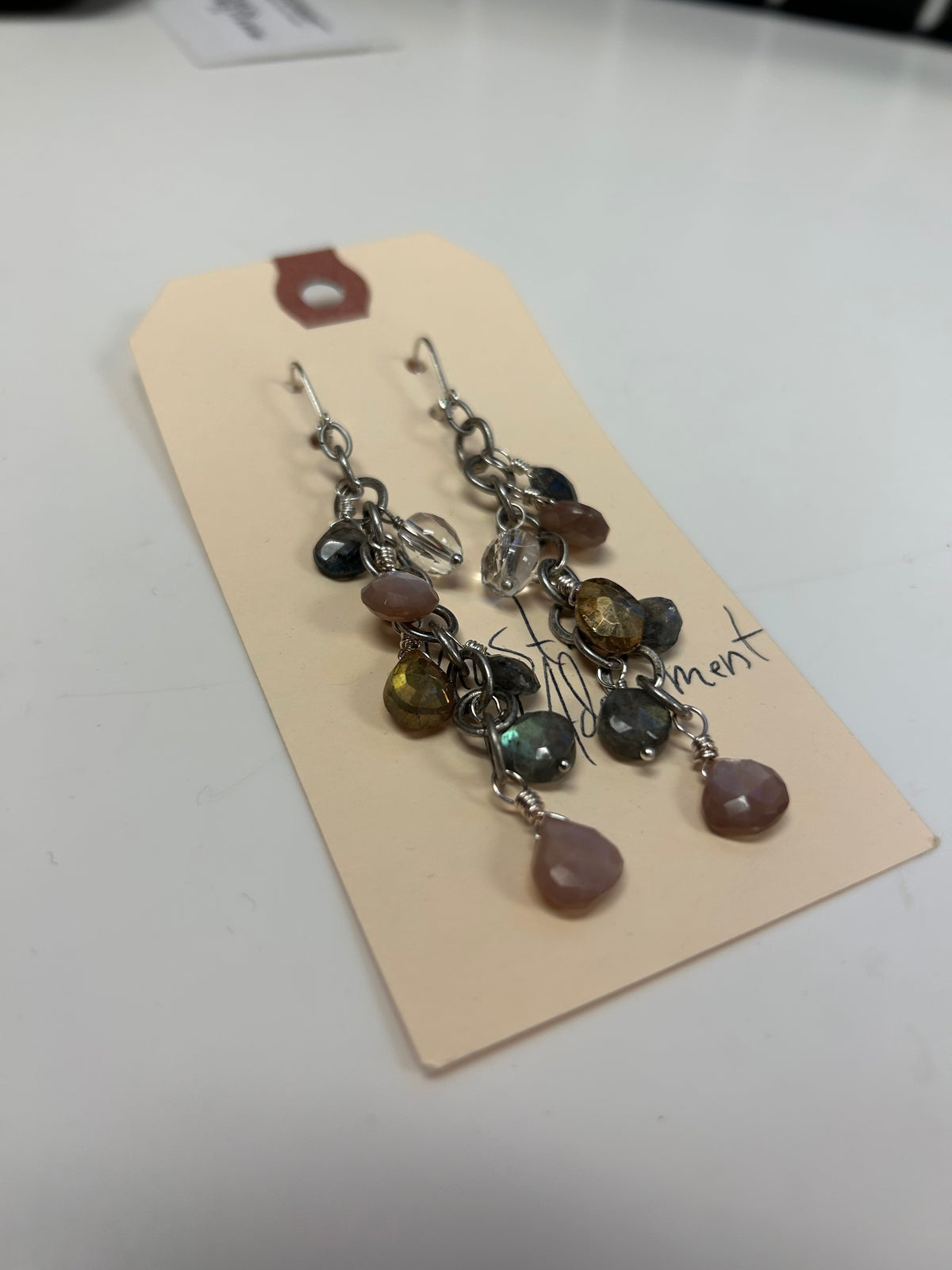 Mixed Stone Dangle Earrings