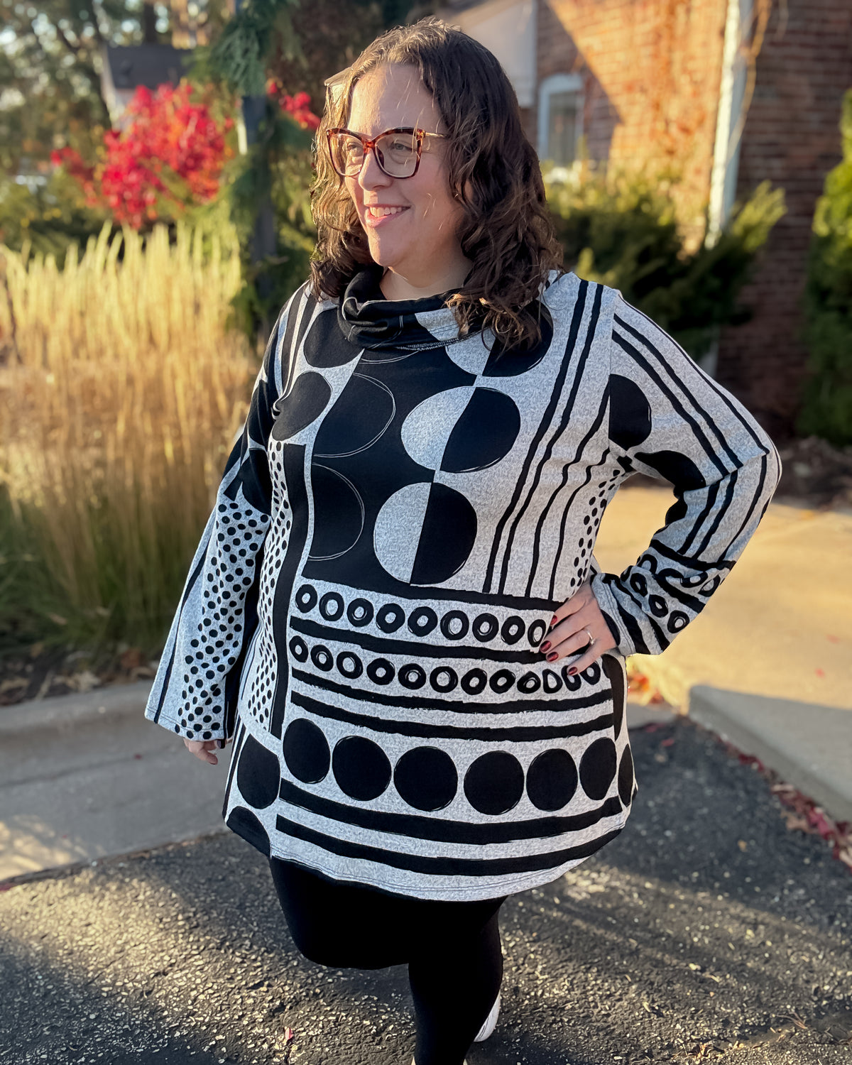 Bebop French Brushed Cowl Neck Tunic