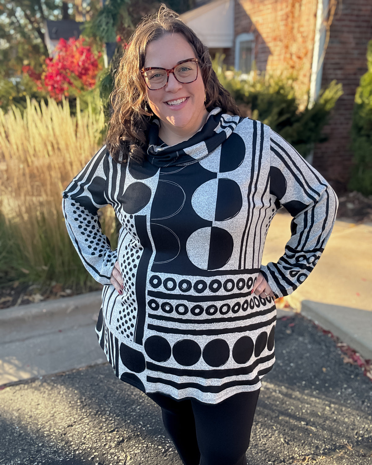 Bebop French Brushed Cowl Neck Tunic