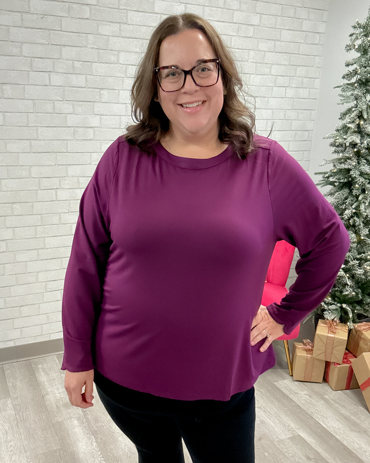 Mona French Terry Top | Magenta