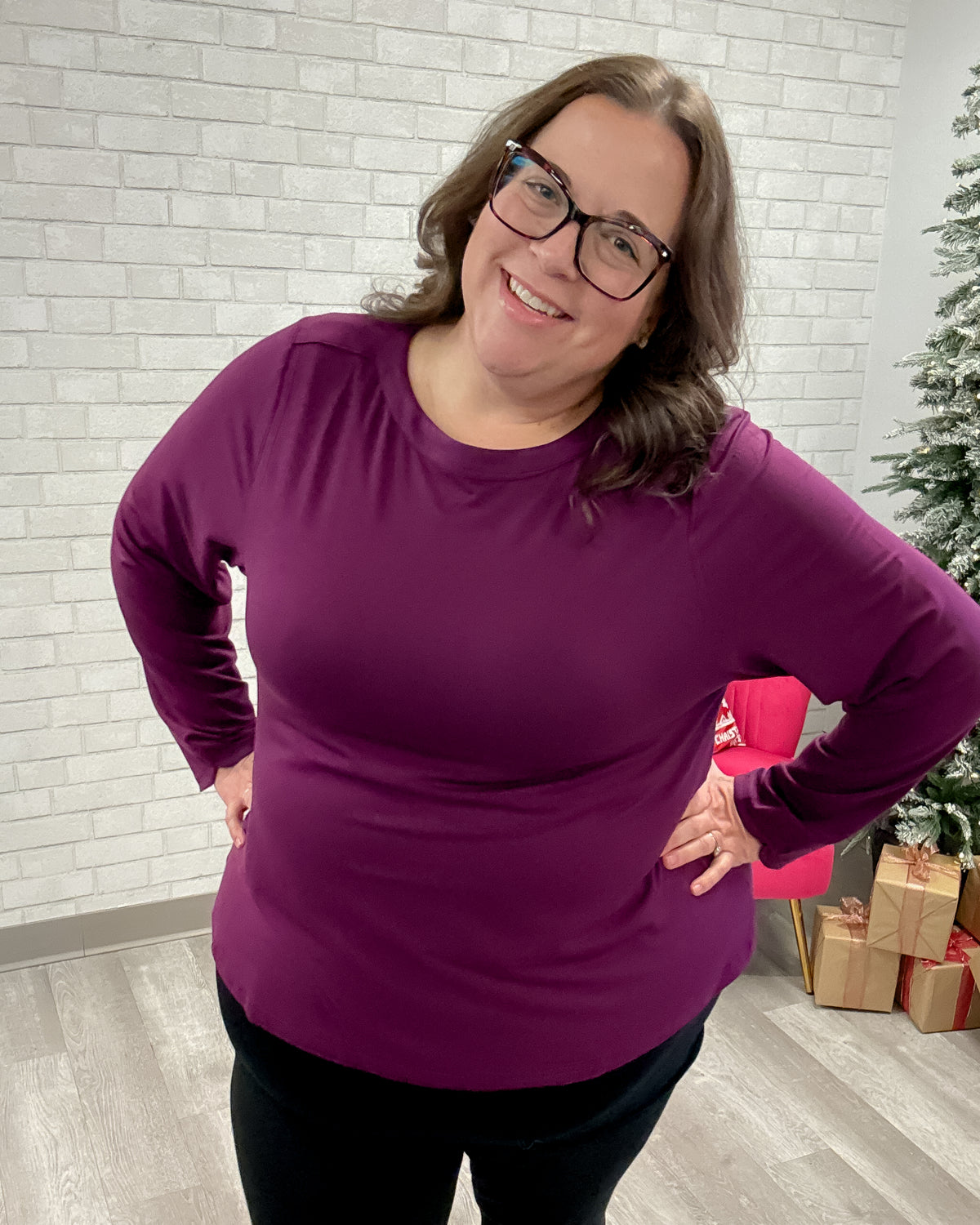 Mona French Terry Top | Magenta