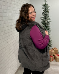 Cozy Fuzzy Vest | Charcoal